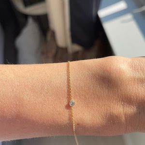 14k gold bracelet with salt and pepper diamond